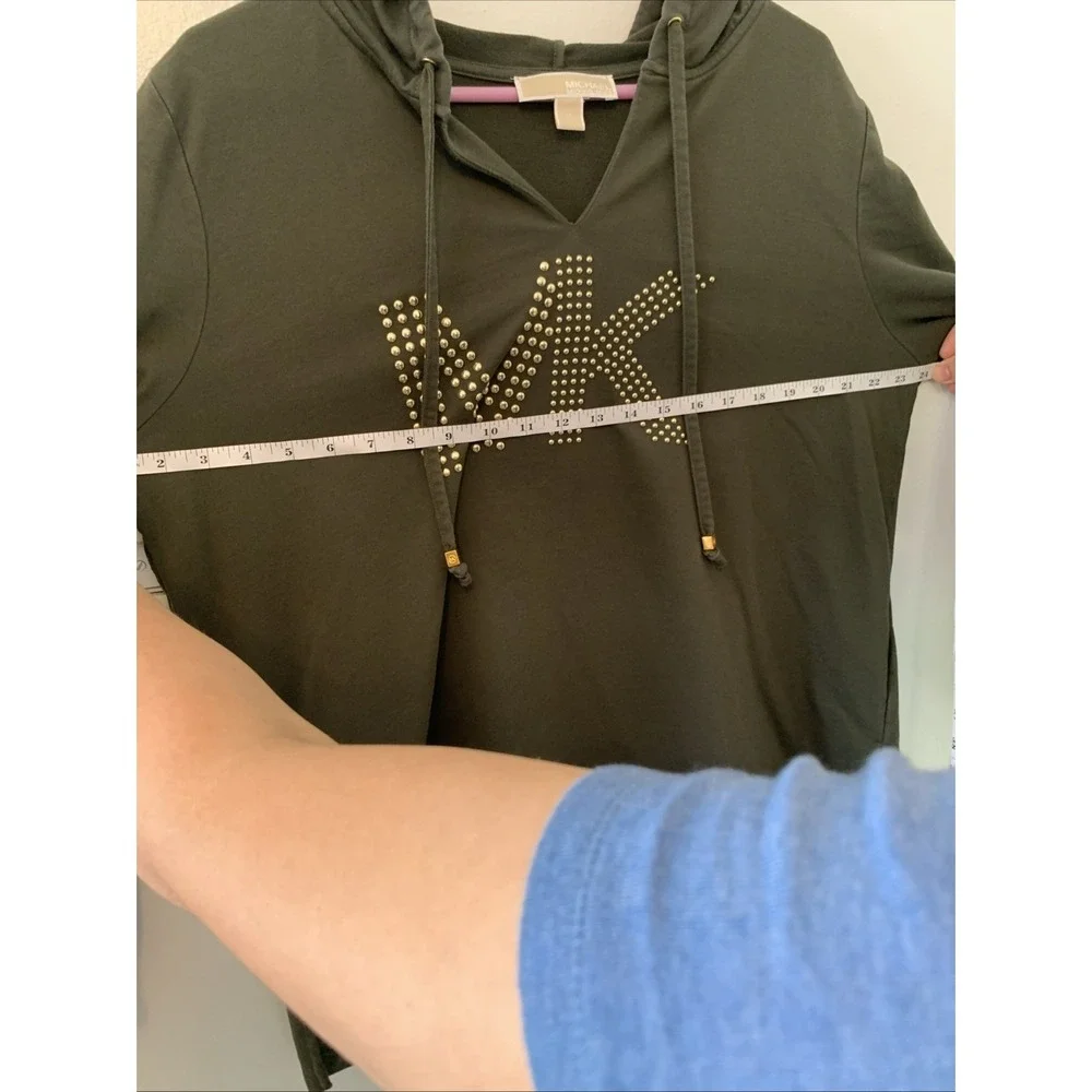 MICHAEL KORS Hoodie/Sweatshirt Plus Size 1X Green Gold (B24)